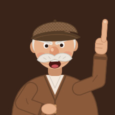 Nonno Gennaro from Napoli, wagging his finger, as he looks in the app